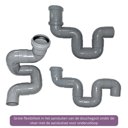 Drainhandel Sifon voor drains met onderuitloop