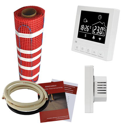 Elektrische vloerverwarming 200 Watt/m² complete set - Mat 10 m² | 2000 watt - Drainhandel