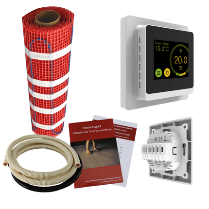 Elektrische vloerverwarming 200 Watt/m² complete set - Mat 10 m² | 2000 watt - Drainhandel
