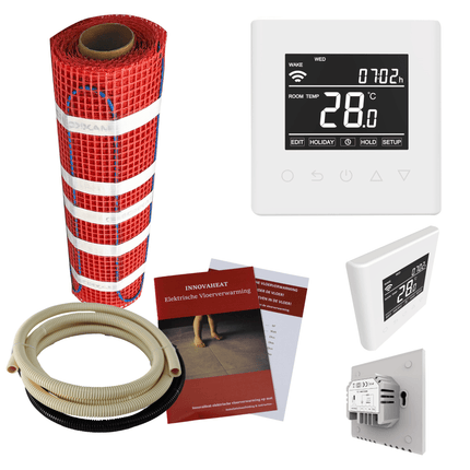 Elektrische vloerverwarming 200 Watt/m² complete set - Mat 10 m² | 2000 watt - Drainhandel
