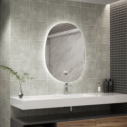 Moderne Badkamer Spiegel "Bardosu" - 80 x 60 cm - LED & Anti - condens - Drainhandel