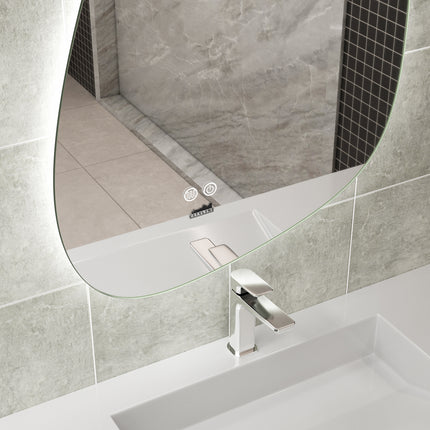 Moderne Badkamer Spiegel "Monti" - 90 x 60 cm - LED & Anti - condens - Drainhandel