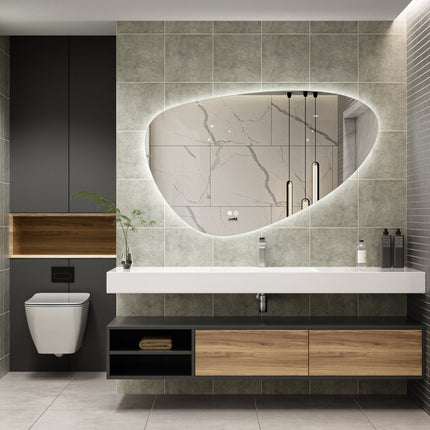 Moderne Badkamer Spiegel "Sassari" - 75 x 120 cm - LED & Anti - condens - Drainhandel