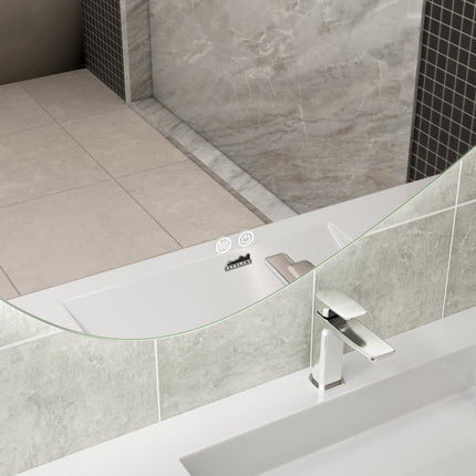 Moderne Badkamer Spiegel "Sassari" - 75 x 120 cm - LED & Anti - condens - Drainhandel