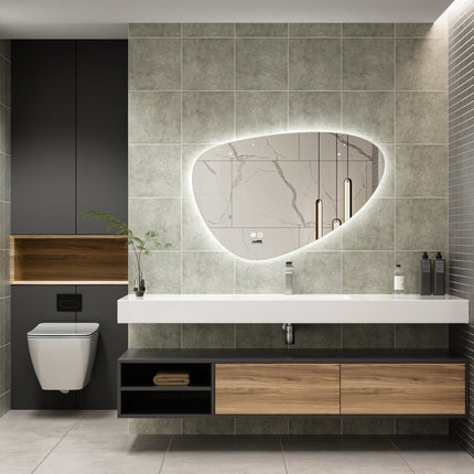 Moderne Badkamer Spiegel "Sassari" - 60 x 90 cm - LED & Anti - condens - Drainhandel