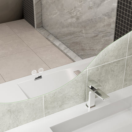 Moderne Badkamer Spiegel "Orroli" - 75 x 120 cm - LED & Anti - condens - Drainhandel