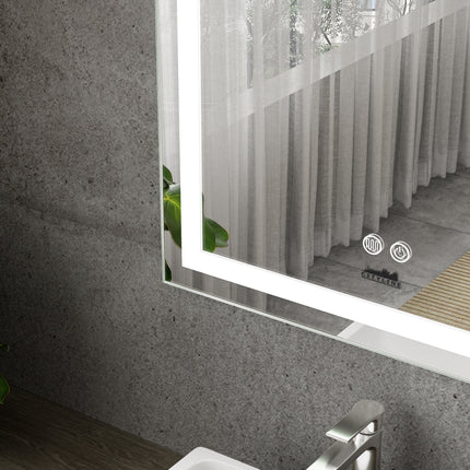 Moderne Badkamer Spiegel "Ottana" - 80 x 60 cm - LED & Anti - condens - Drainhandel