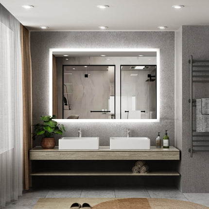 Moderne Badkamer Spiegel "Oristano" - 80 x 120 cm - LED & Anti - condens - Drainhandel