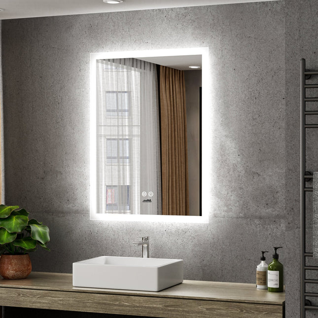 Moderne Badkamer Spiegel "Oristano" - 80 x 60 cm - LED & Anti - condens - Drainhandel