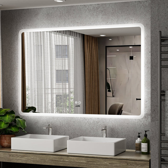 Moderne Badkamer Spiegel "Alghero" - 80 x 120 cm - LED & Anti - condens - Drainhandel