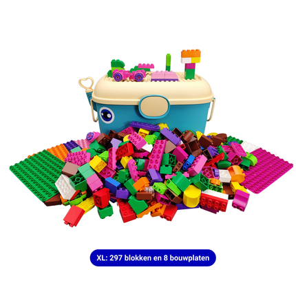 CityLine Biobuddi Big Blocks XL set - In Olifant Box - Blauw