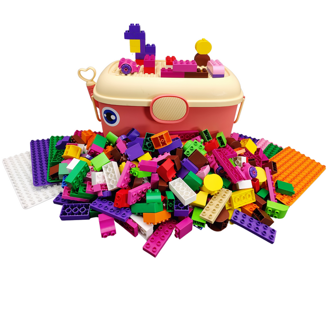 CityLine Biobuddi Big Blocks XL set - In Olifant Box - Rozerood