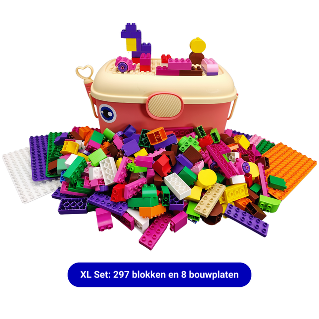 CityLine Biobuddi Big Blocks XL set - In Olifant Box - Rozerood