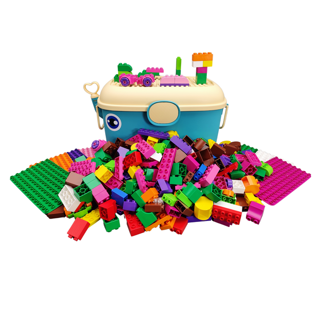 CityLine Biobuddi Big Blocks XXL set - In Olifant Box - Blauw
