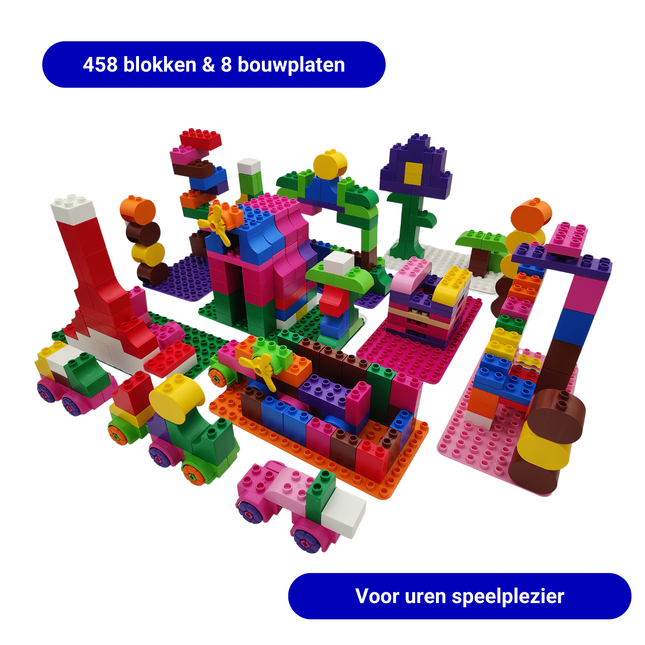 CityLine Biobuddi Big Blocks XXL set - In Olifant Box - Rozerood