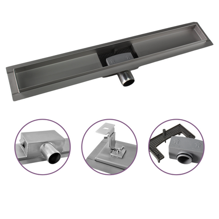 CityLine Douchegoot RVS 60 cm flens Basic met zijuitloop