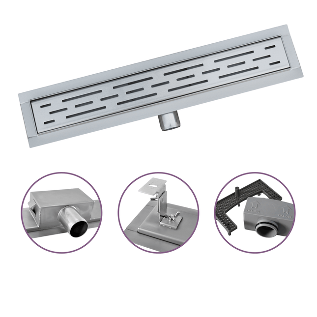 CityLine Douchegoot RVS 90 cm flens Basic met zijuitloop