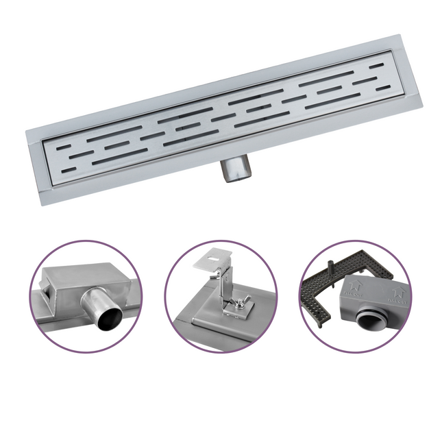 CityLine Douchegoot RVS 90 cm flens Basic met zijuitloop