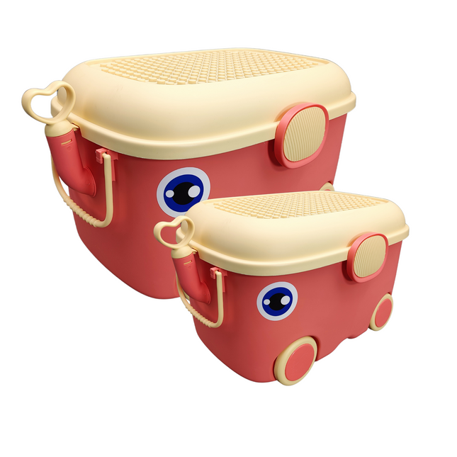 CityLine Olifanten opbergbox Rozerood - Set van 2