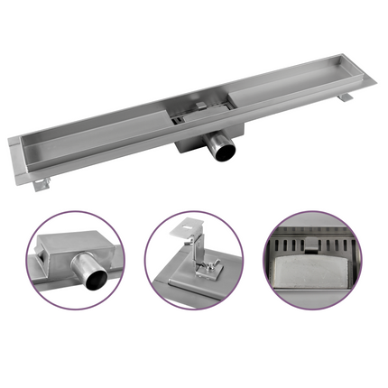 CityLine RVS douchegoot 120 cm flens met zijuitloop