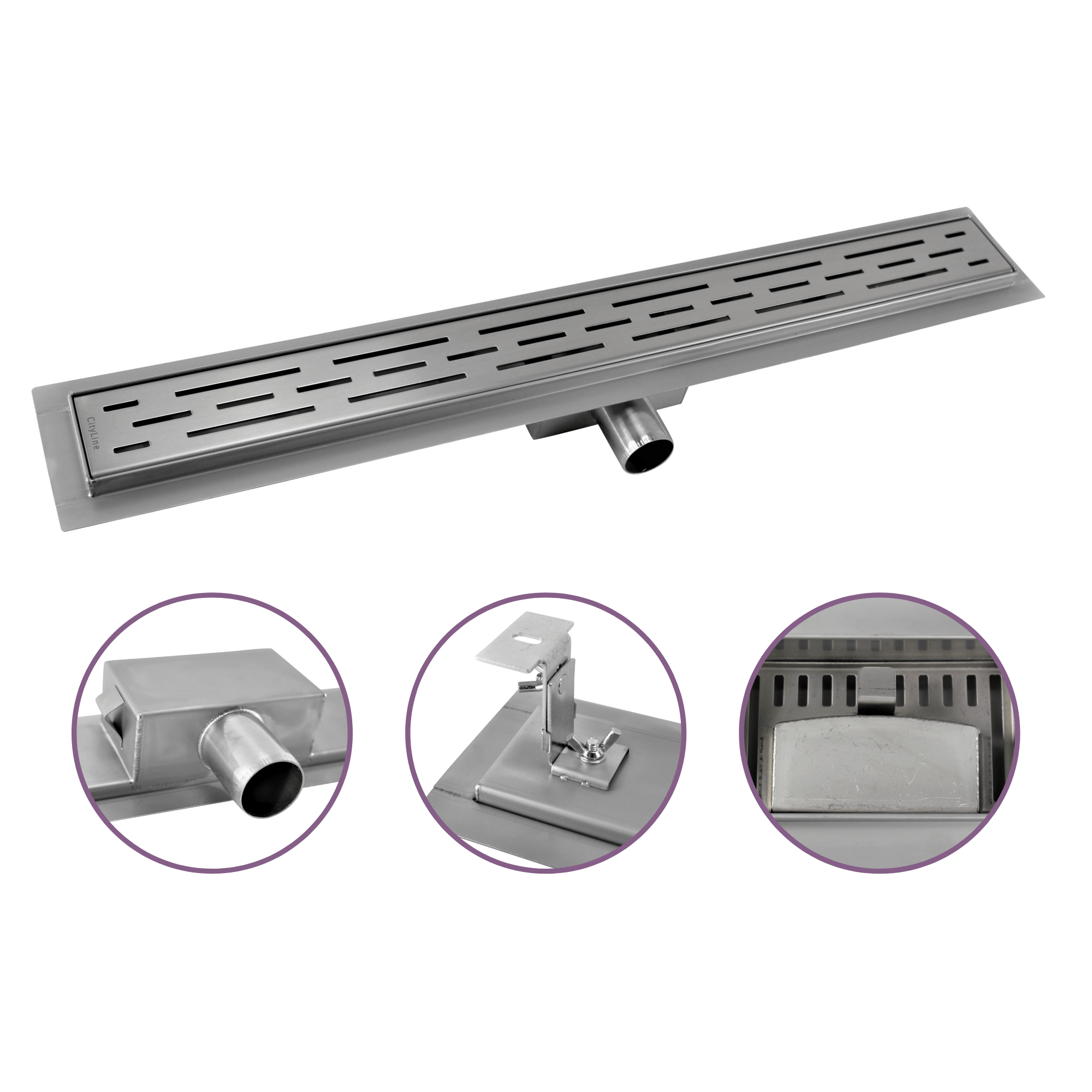 Easy Drain Compact TAF Modulo Low Douchegoot 100 cm geschikt voor dunne/gietvloeren (vanaf 3mm) RVS Easy Drain Compact TAF Modulo Low Douchegoot 100 cm geschikt voor dunne/gietvloeren (vanaf 3mm) RVS