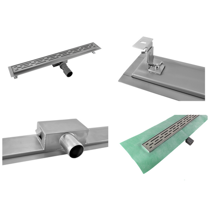 CityLine RVS douchegoot 140 cm flens met zijuitloop