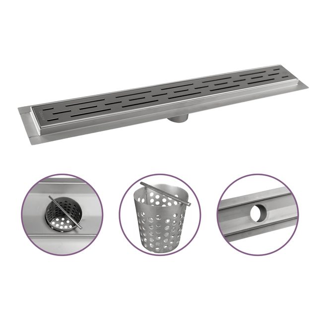 CityLine RVS douchegoot 30 cm met onderuitloop