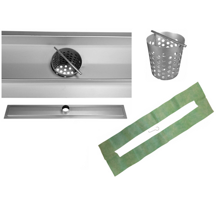 CityLine RVS douchegoot 40 cm met onderuitloop