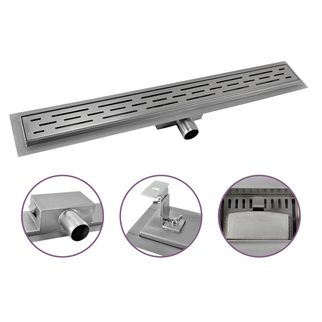 CityLine RVS douchegoot 70 cm flens met zijuitloop