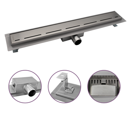 CityLine RVS douchegoot 80 cm flens met zijuitloop