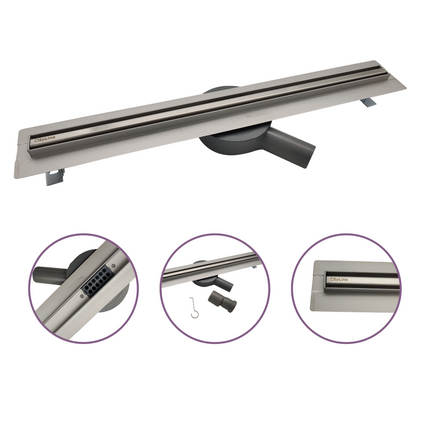 CityLine RVS Flex douchegoot 80 cm Flens "Line" - 360 ° Draaibaar sifon