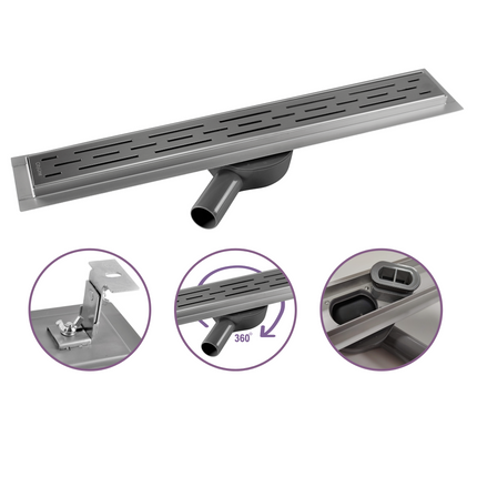 CityLine RVS Flex douchegoot 90 cm Flens - 360 ° Draaibaar sifon