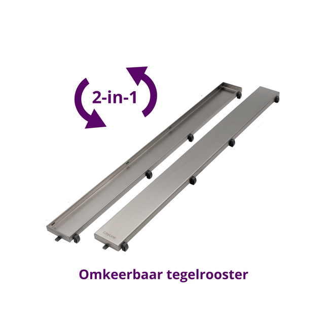 CityLine RVS Rooster "Tegel" voor douchegoot
