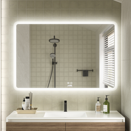 CityLine TopDesign Moderne Badkamer Spiegel  "Alghero" - 80 x 120 cm - LED & Anti-condens