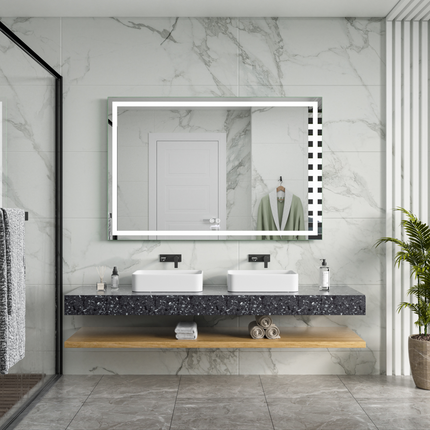 CityLine TopDesign Moderne Badkamer Spiegel  "Ottana" - 80 x 120 cm - LED & Anti-condens