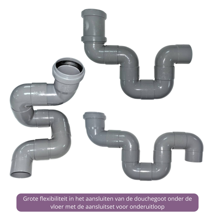 Drainhandel Sifon voor drains met onderuitloop