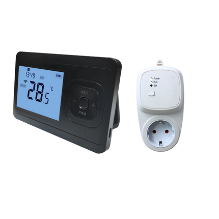VH Control "Echo wifi" Draadloze wifi thermostaat Zwart - programmeerbaar