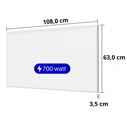 VH Infrarood paneel met LED verlichting & wifi - 700 Watt