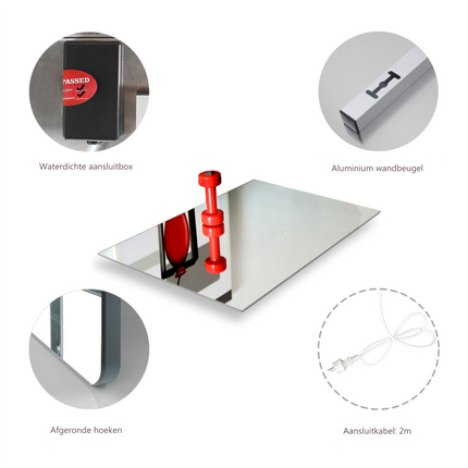 VH Infrarood paneel Palermo Spiegel 60 x 80 cm - 450 watt